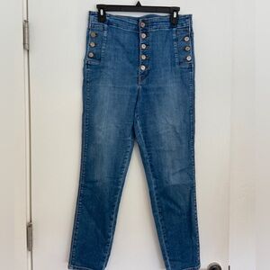 J Brand high waisted jeans.